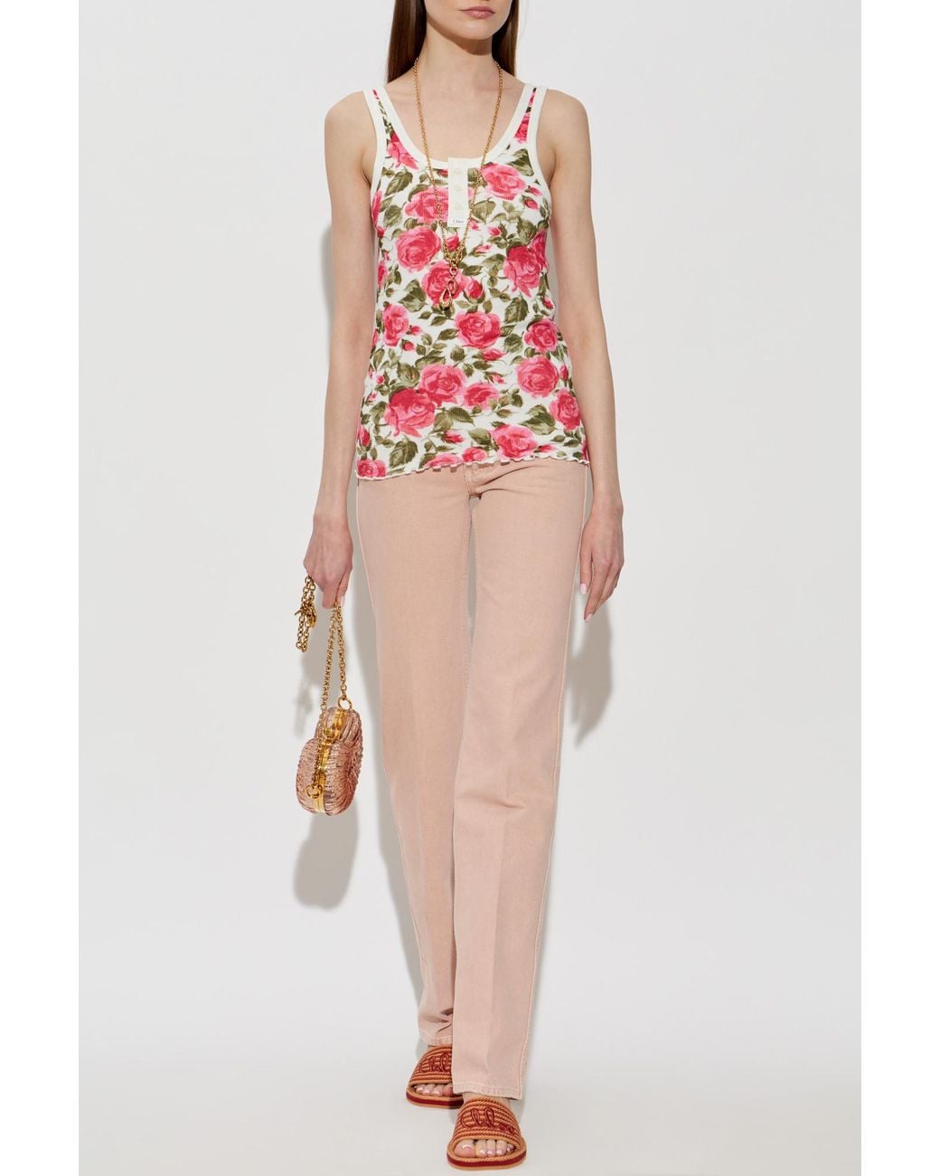 Chloé White Straight-Leg Jeans