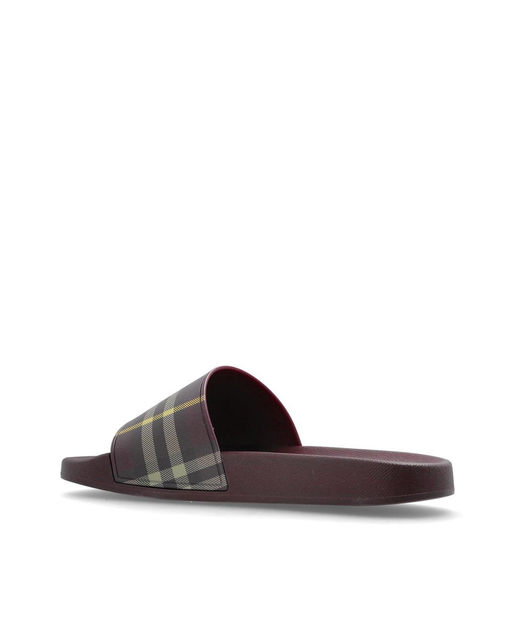 Burberry White 'Furley' Slides
