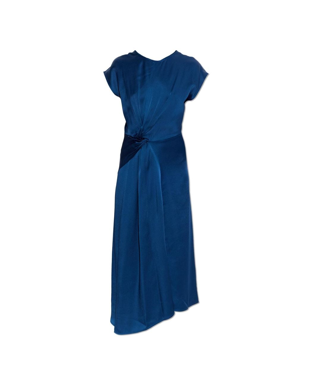 Victoria Beckham Blue Asymmetrical Dress With Draping