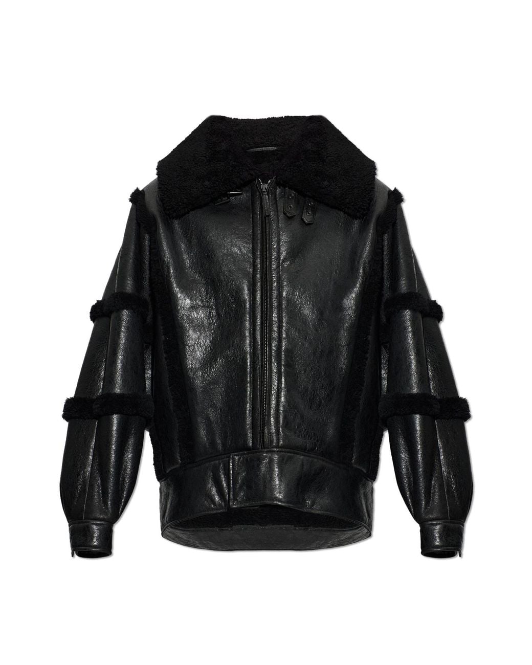 Balenciaga Black Shearling Coat for men