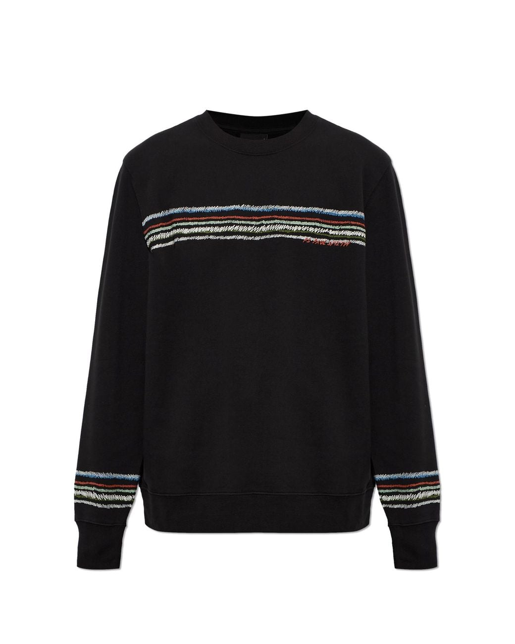 Paul Smith Black Sweatshirt With Embroidered Logo for men
