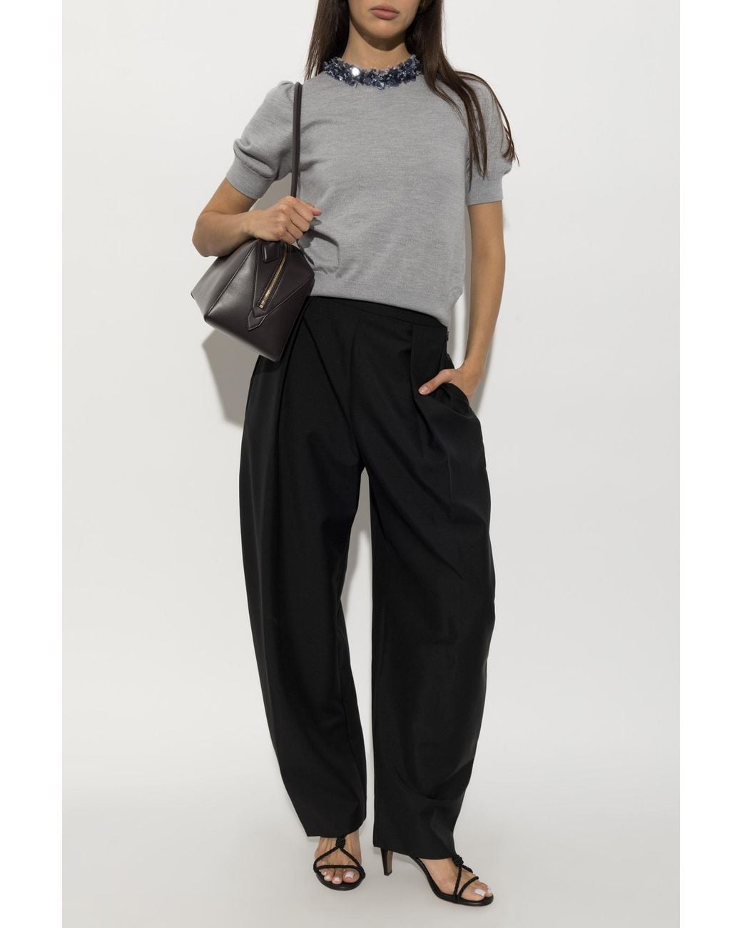 Ulla Johnson Gray Wool Top "Jude"