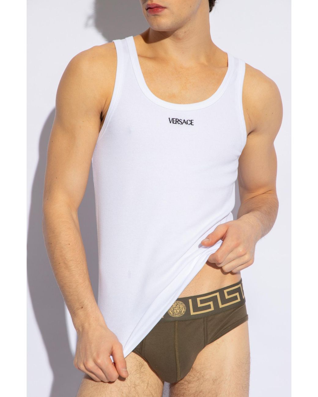 Versace White 'Underwear' Collection Top for men