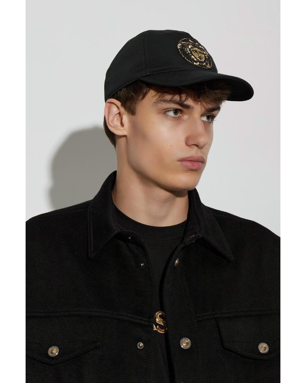 Versace Black Baseball Cap