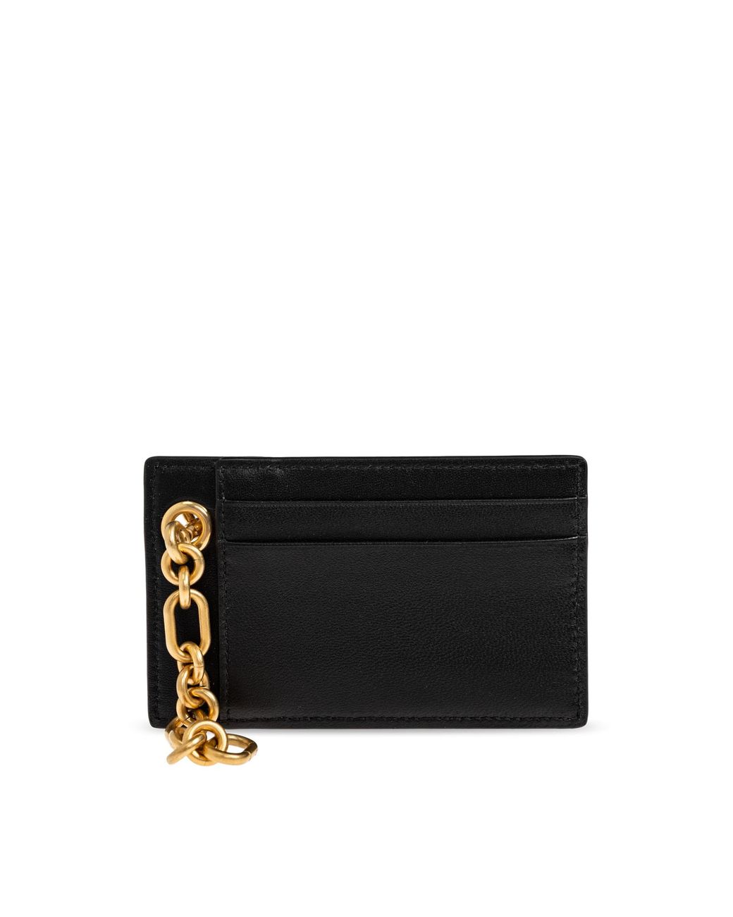 Balmain Black Leather Cardholder With Chain for men