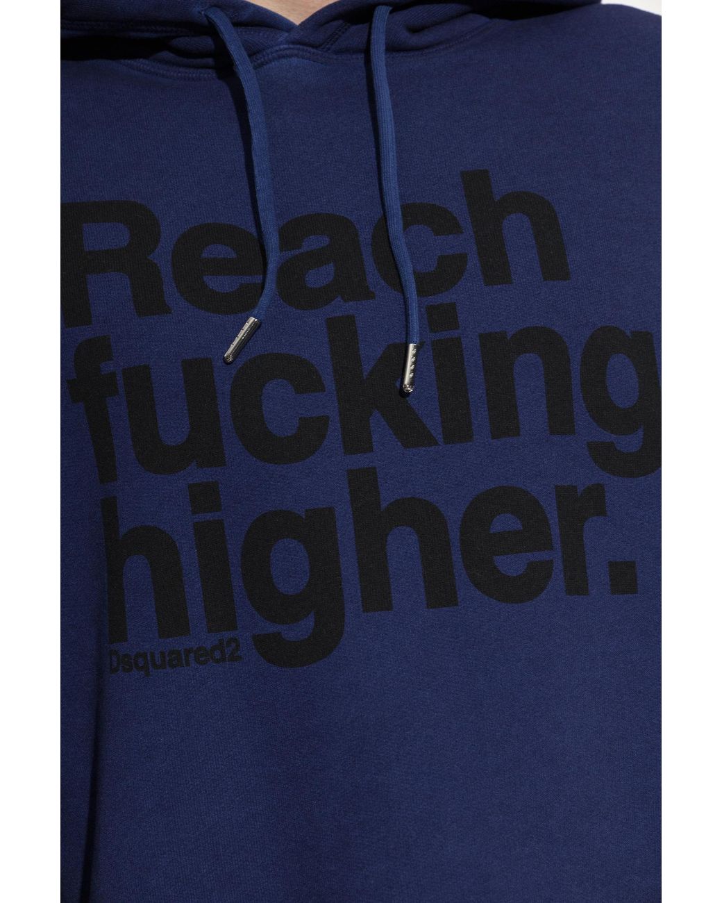 DSquared² Blue Cotton Sweatshirt With Print for men