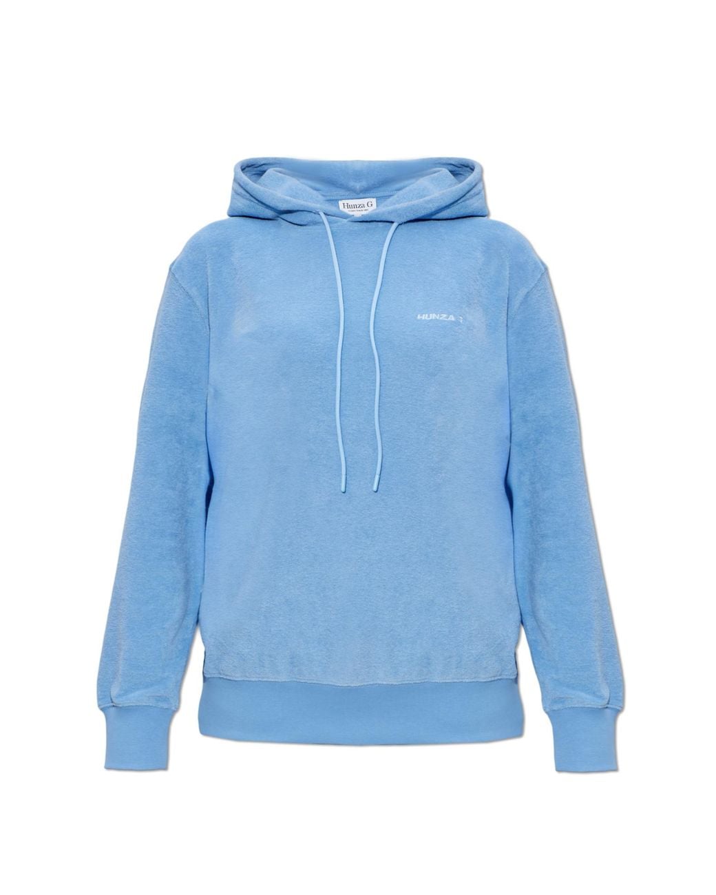 Hunza G Blue Cotton 'Frotte' Sweatshirt