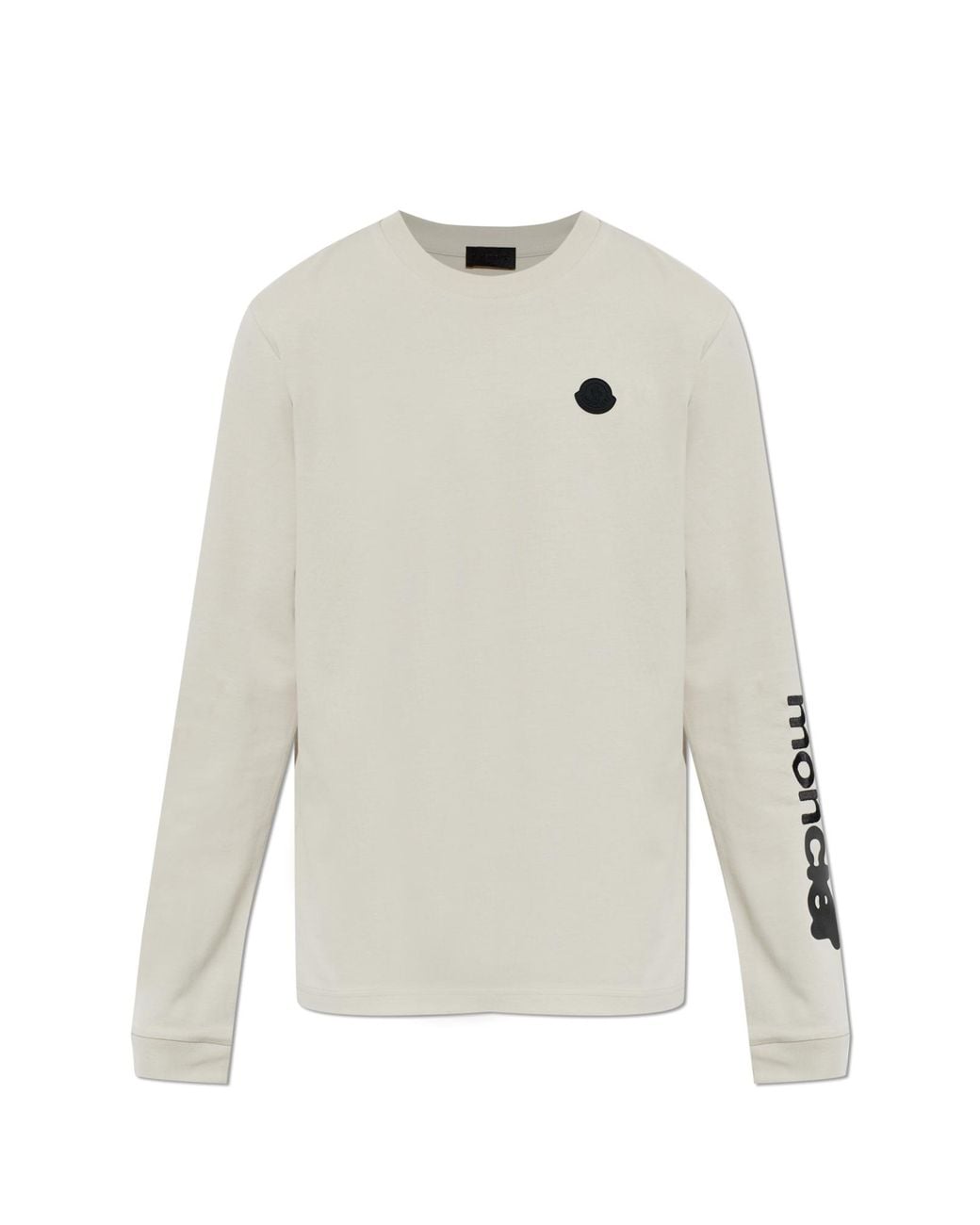 Moncler White Long Sleeve T-Shirt for men