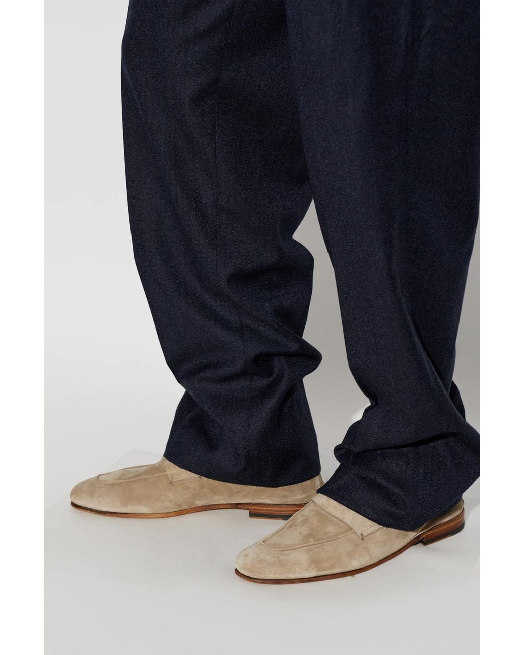 Eleventy Brown Suede "Loafers" Shoes for men