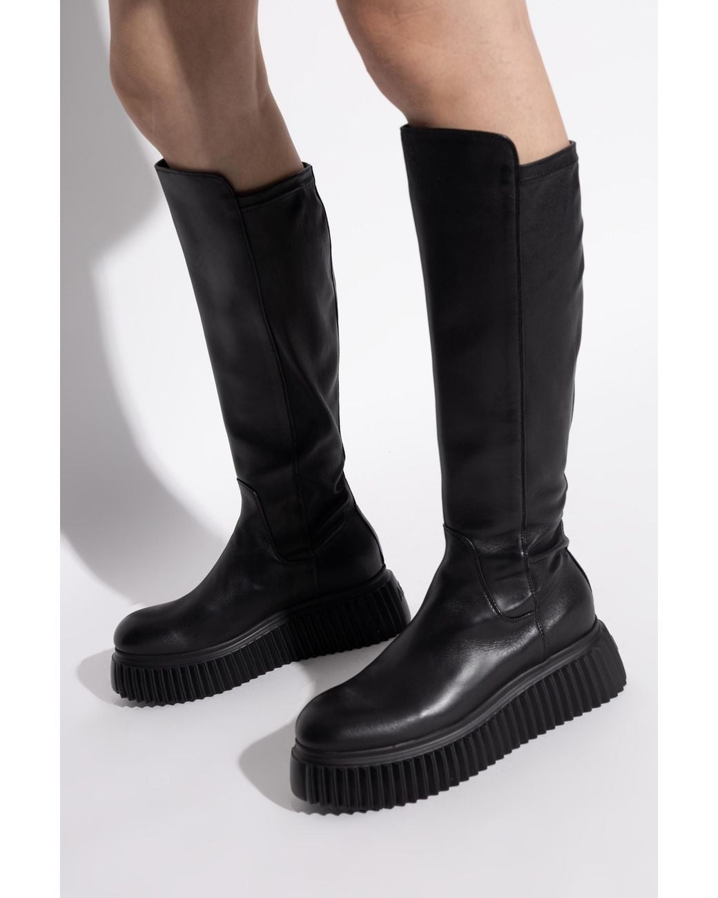 Agl Attilio Giusti Leombruni Black "Gloria" Platform Boots