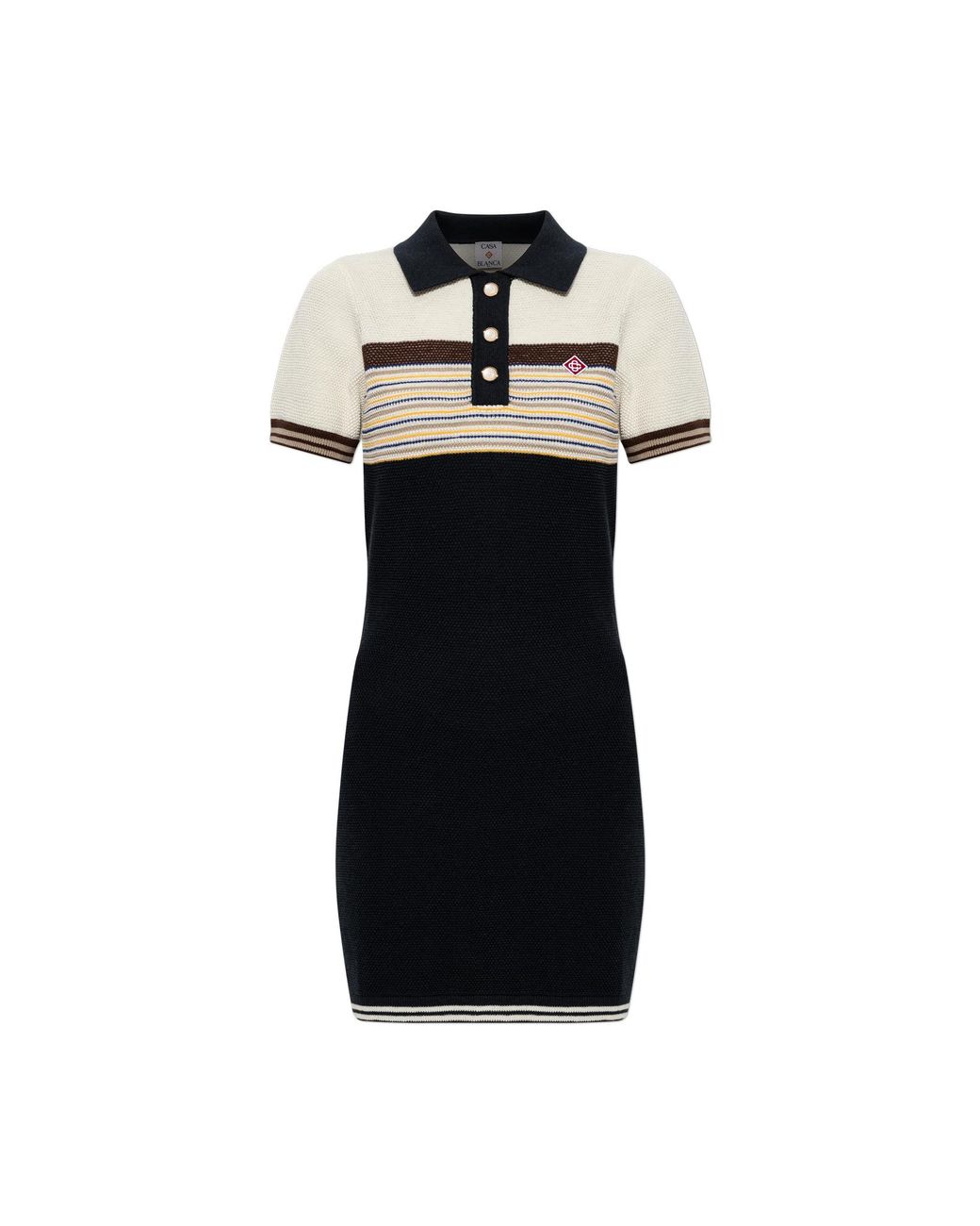 Casablanca Black Dress With Logo Patch