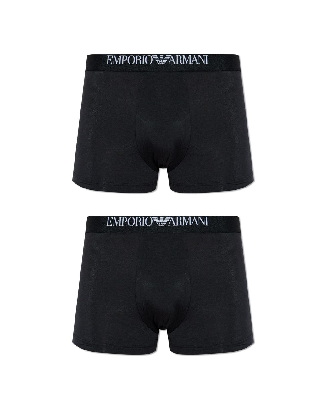 Emporio Armani Black 2-Pack Of Boxers for men