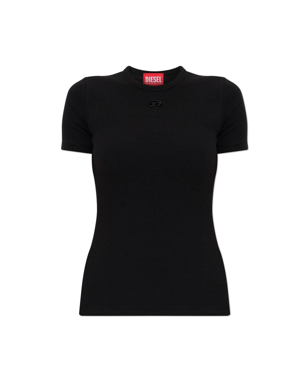 DIESEL Black T-Shirt 'T-Ribber-Od'