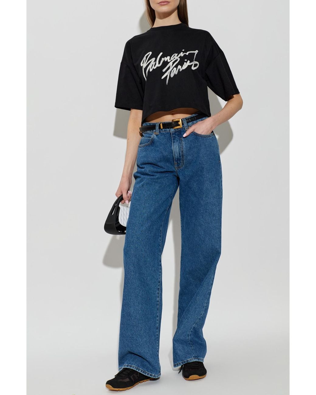 Balmain Black Short Loose-Fit T-Shirt