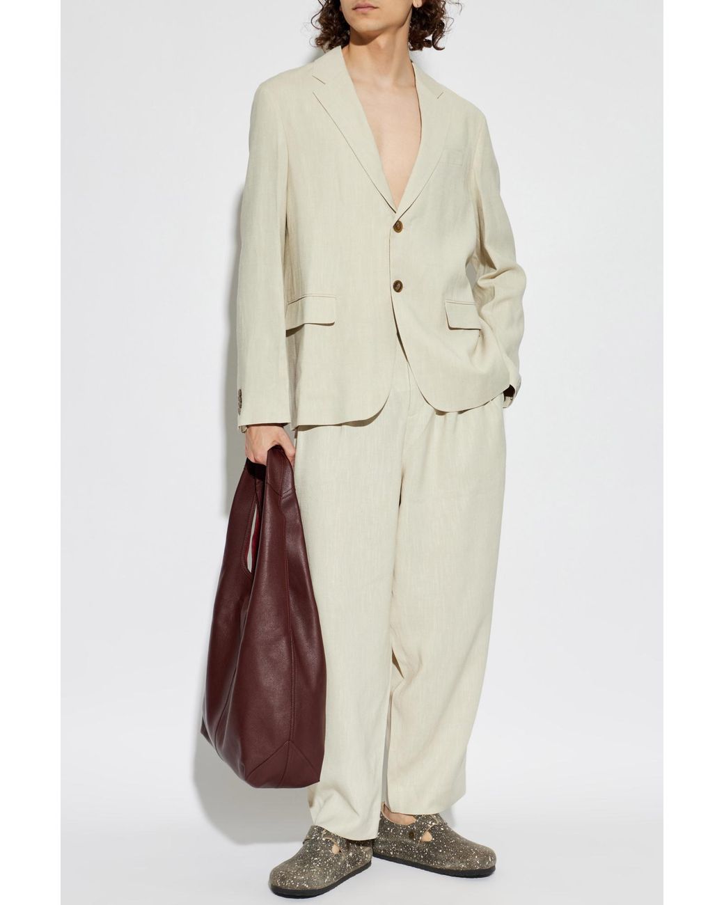Maison Kitsuné White Single-Vent Blazer for men