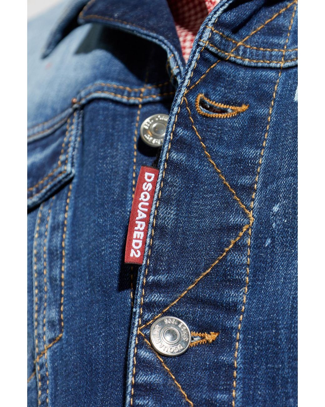 DSquared² Blue Denim Jacket With 'Vintage' Effect for men