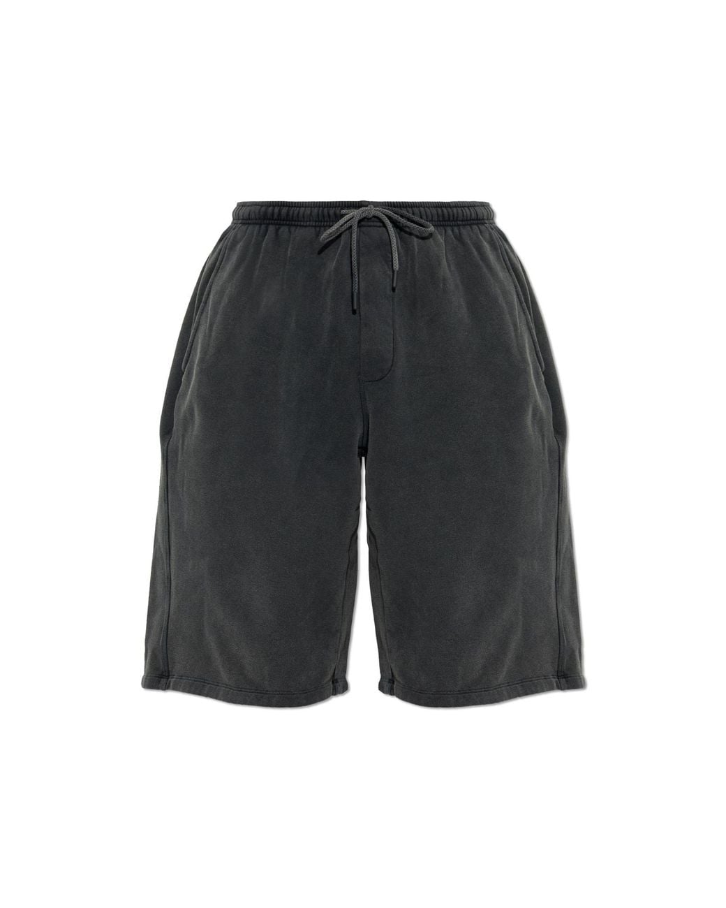 American Vintage Gray Tracksuit Shorts With Logo On The Pocket for men