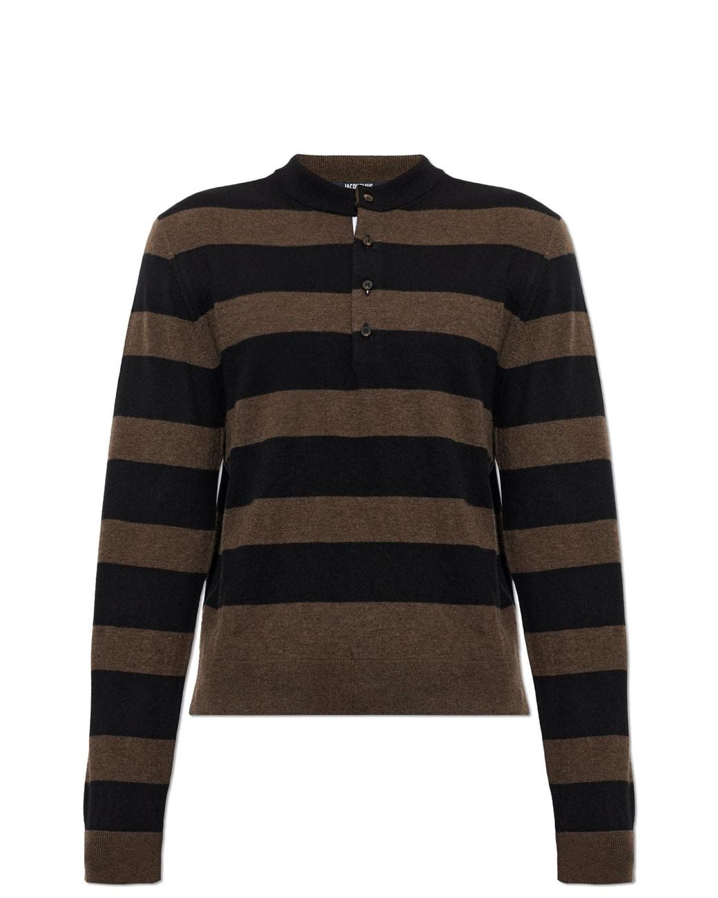 Jacquemus Black Leather Jacket 'Losange' for men