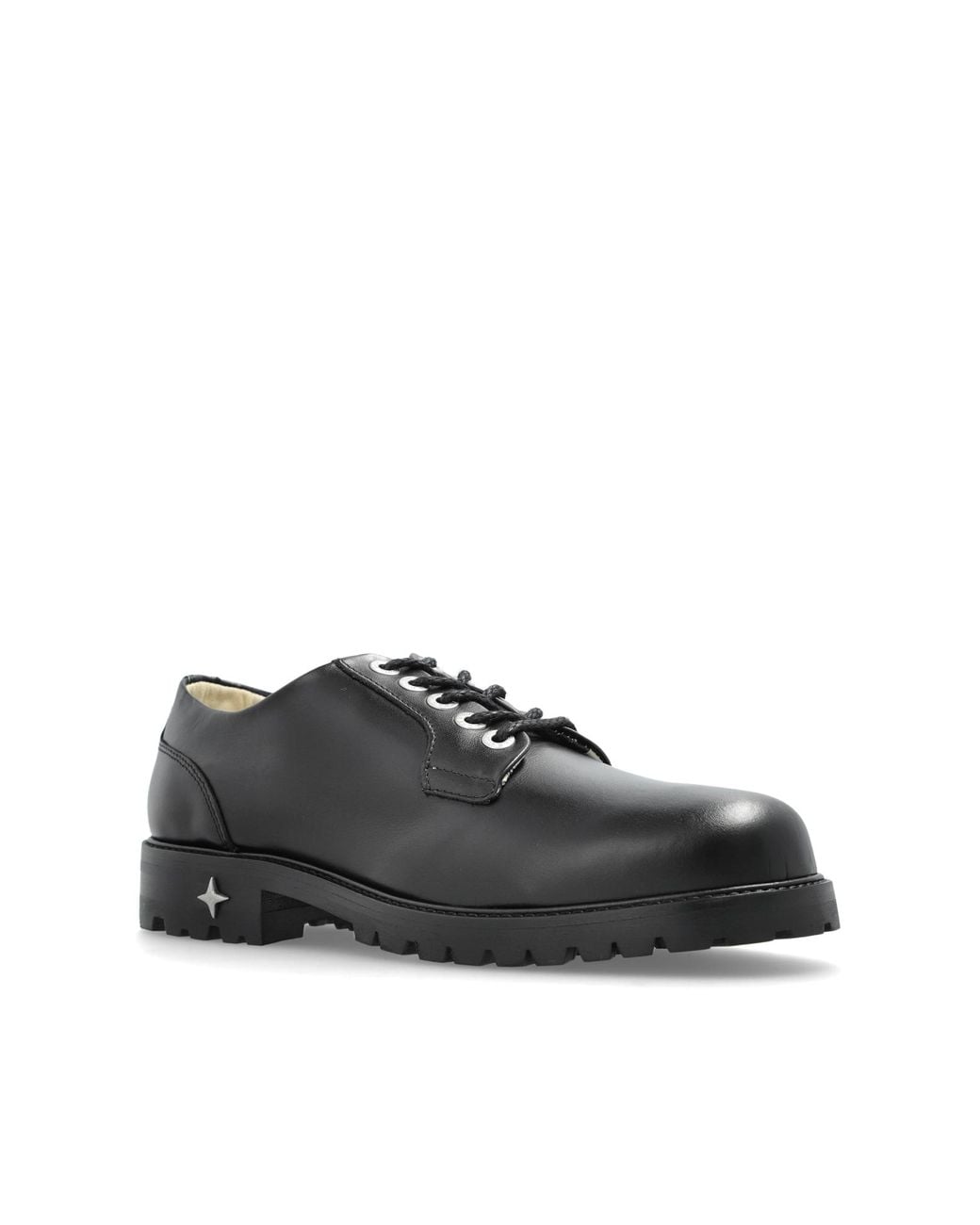 Duke & Dexter Black "Lennon" Derby Shoes for men