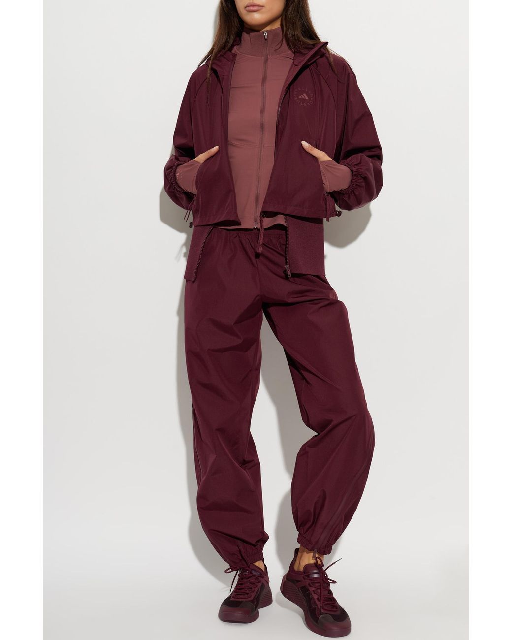 Adidas By Stella McCartney Purple Logo Joggers