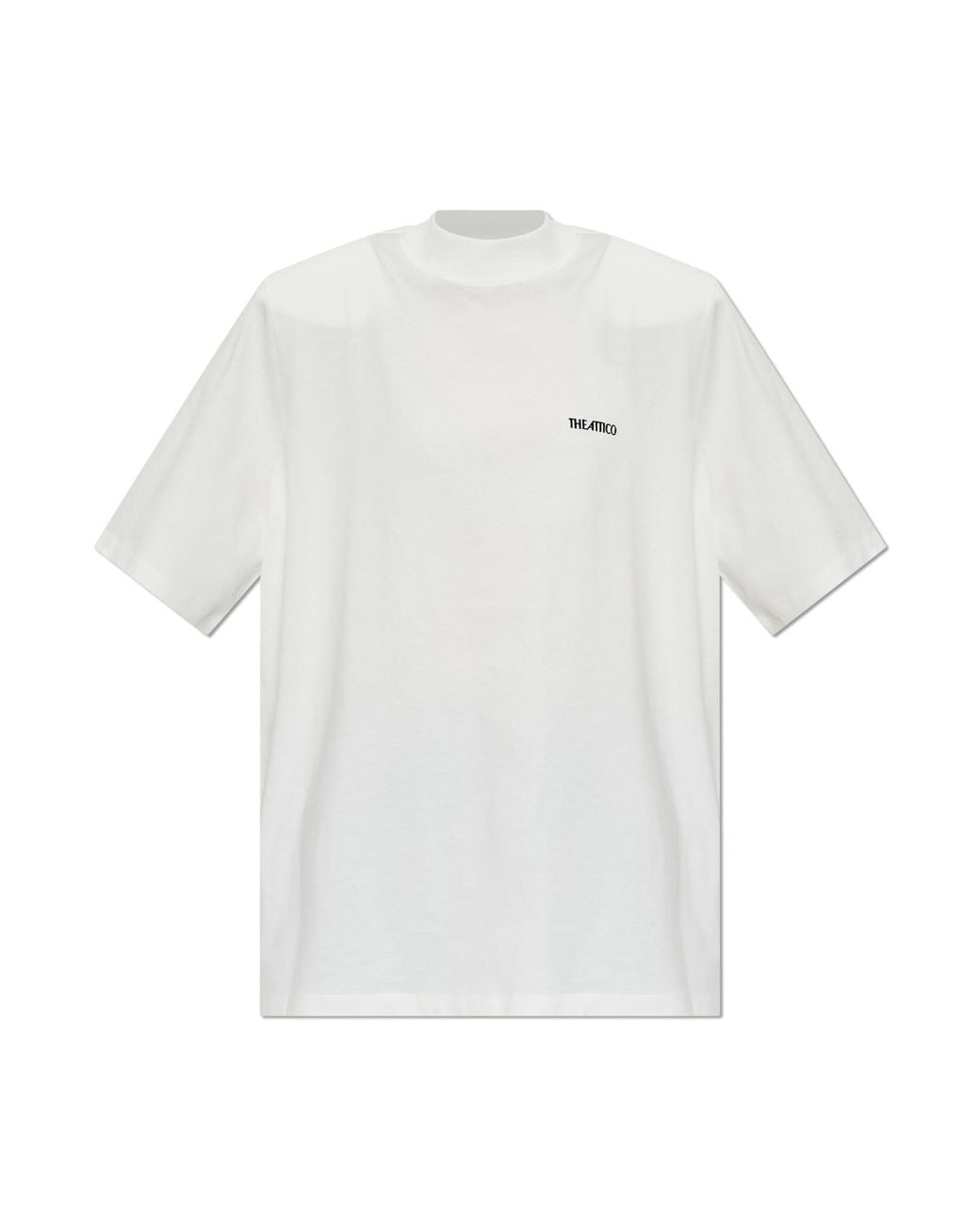 The Attico White T-Shirt With Shoulder Pads