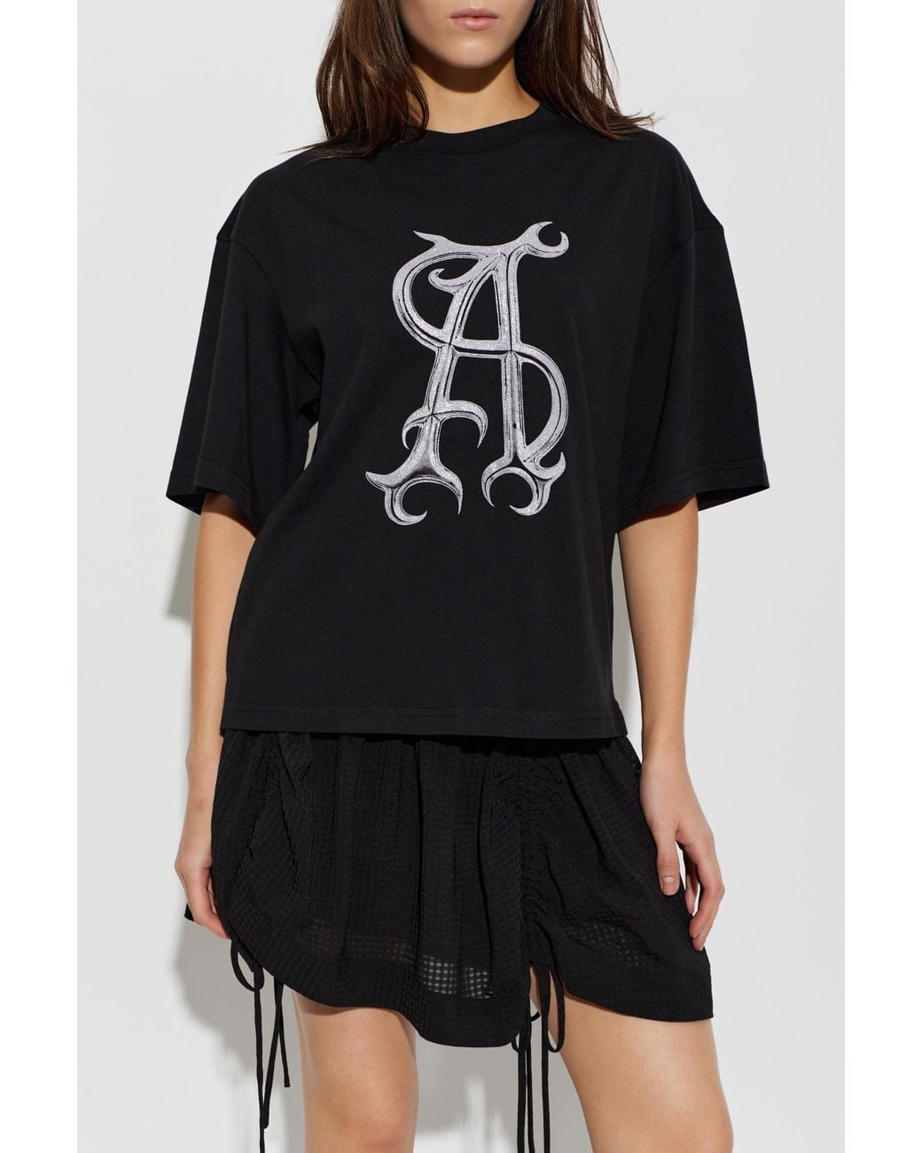 AllSaints Black T-Shirt 'Reflex Amelie'