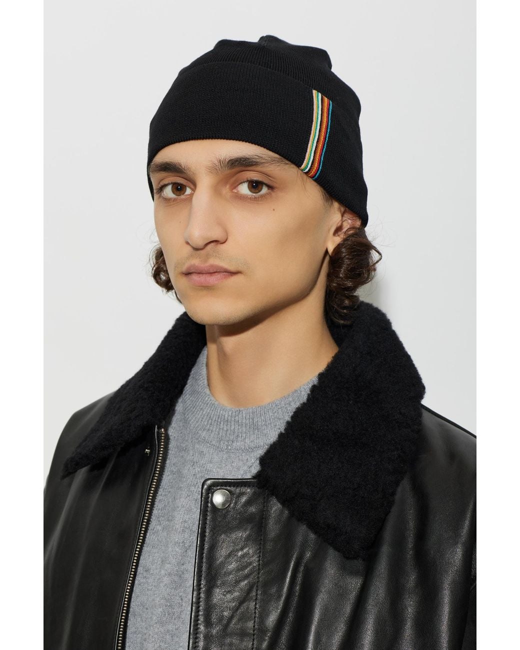 Paul Smith Black Wool Beanie for men