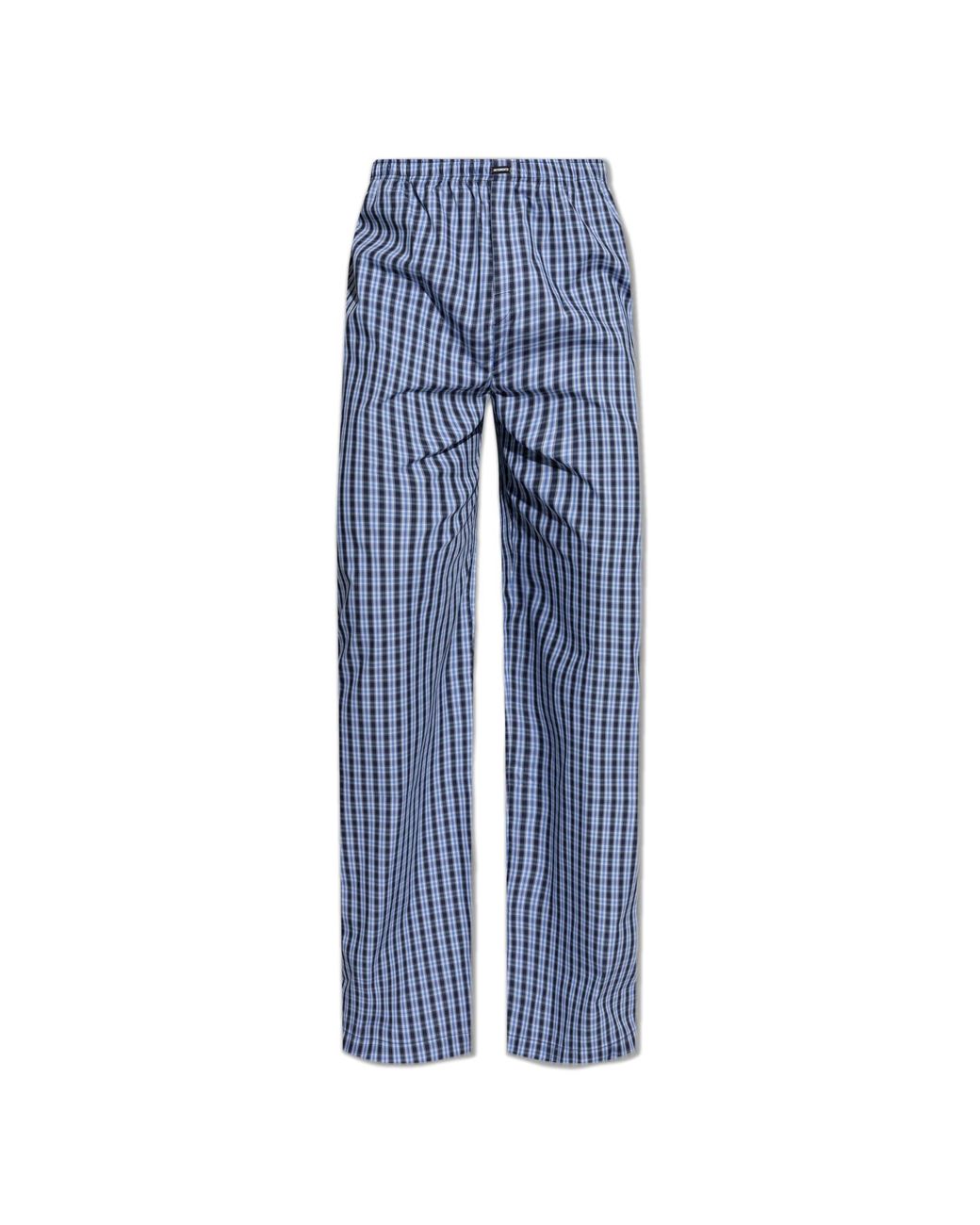 Vetements Blue Plaid Trousers for men