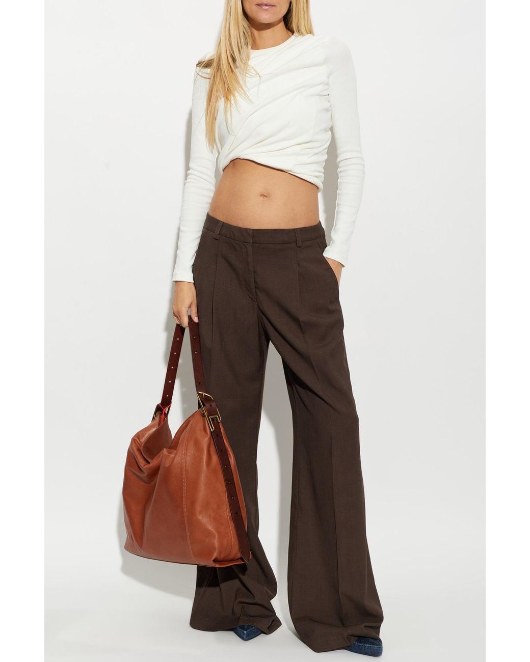 DIESEL Brown Wool Trousers 'P-Aride'
