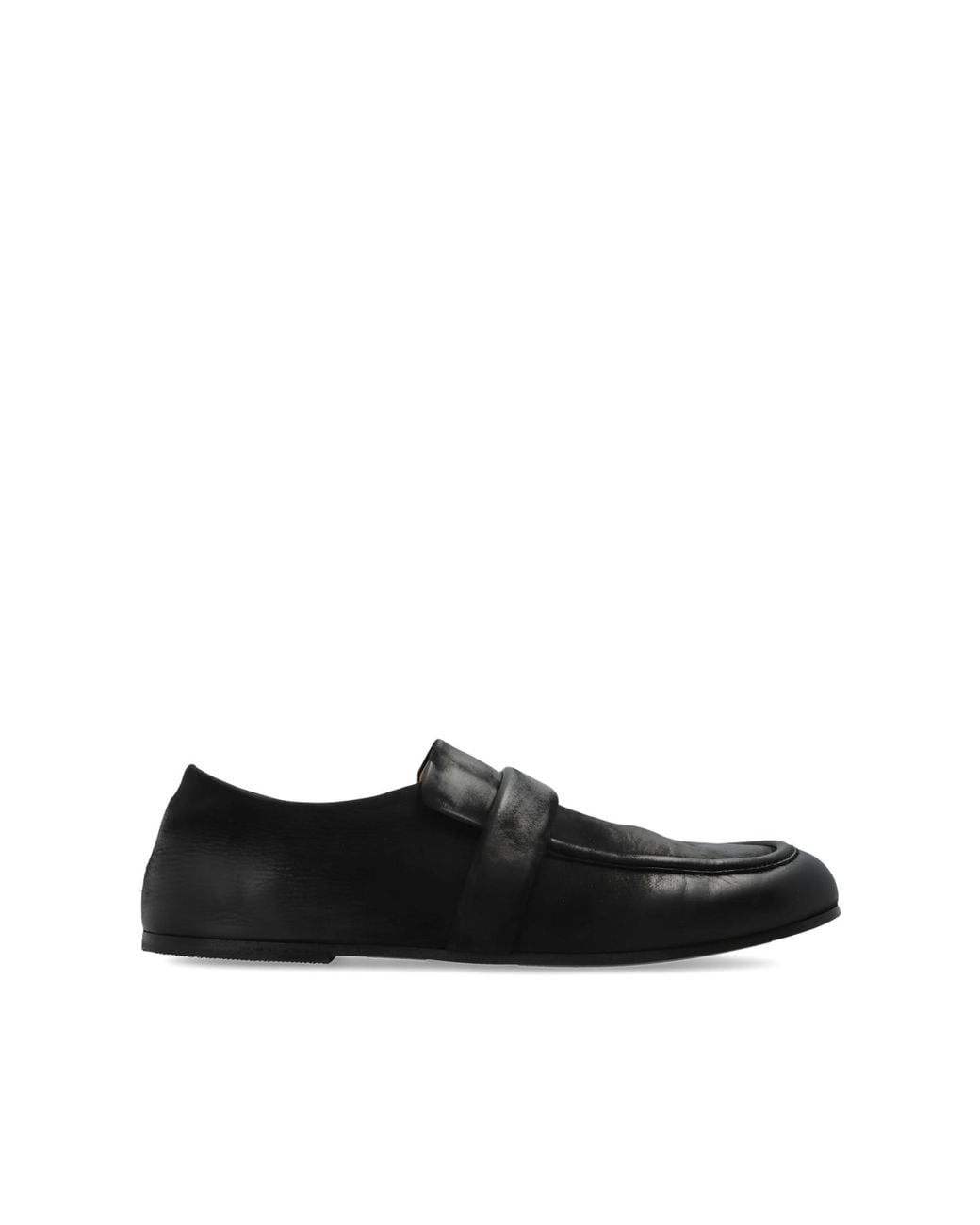 Marsèll Black "Streccoblocco" Leather Moccasins