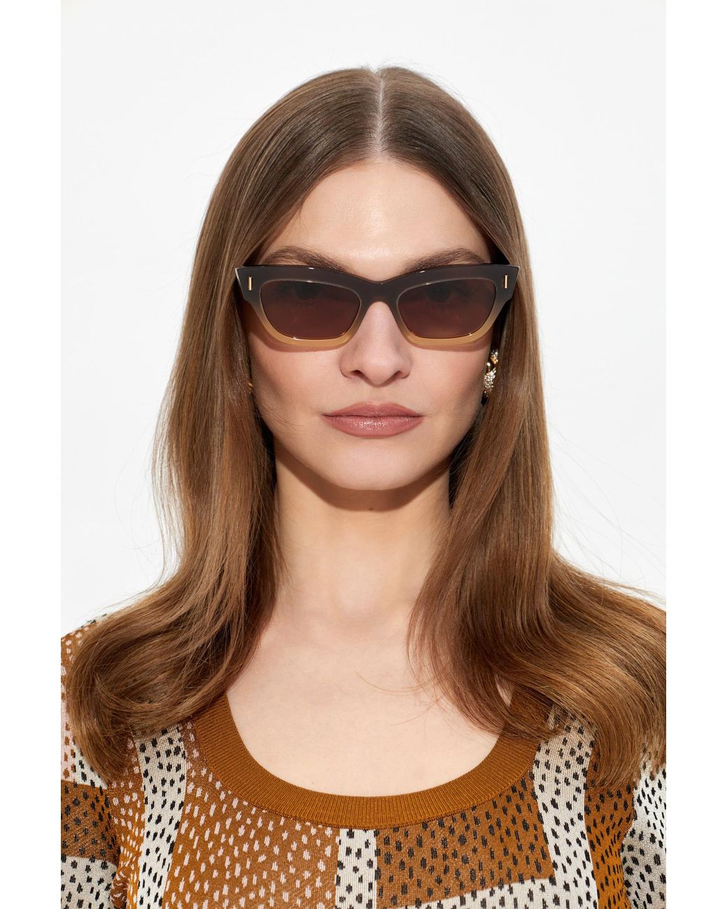 McQueen White Sunglasses