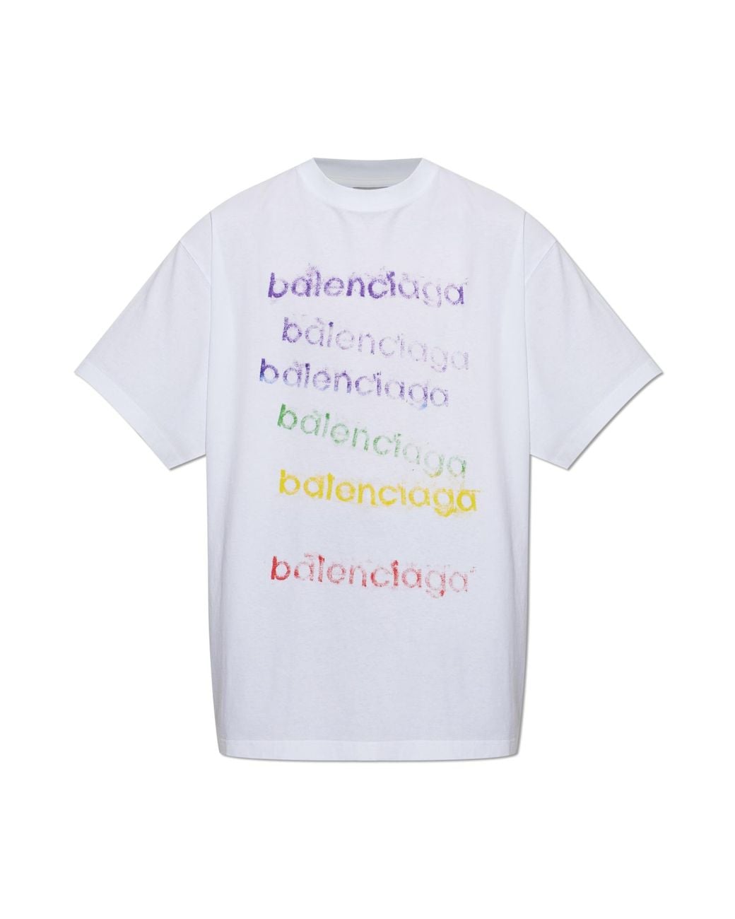Balenciaga White T-Shirt With Logo for men