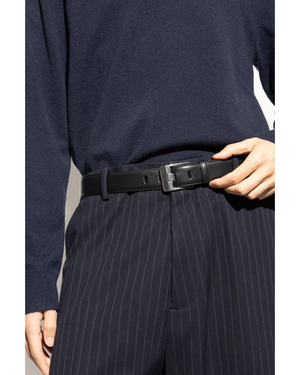 Tod's Black Leather Belt for men