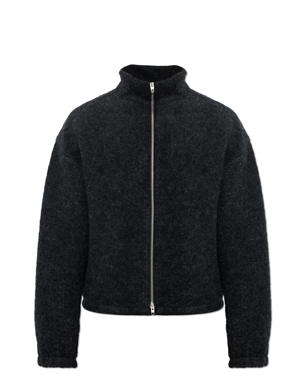 Jil Sander Black Wool Jacket With Stand-Up Collar for men