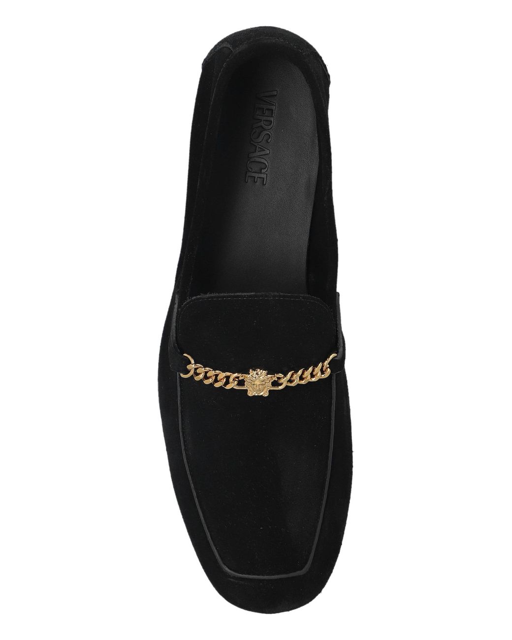 Versace Black Suede Shoes Type 'Loafers' for men