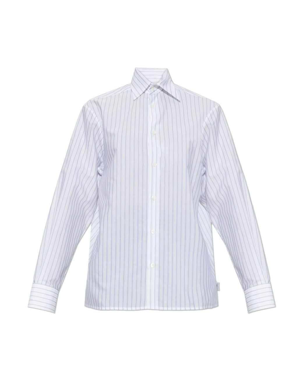 MM6 by Maison Margiela White Striped Shirt