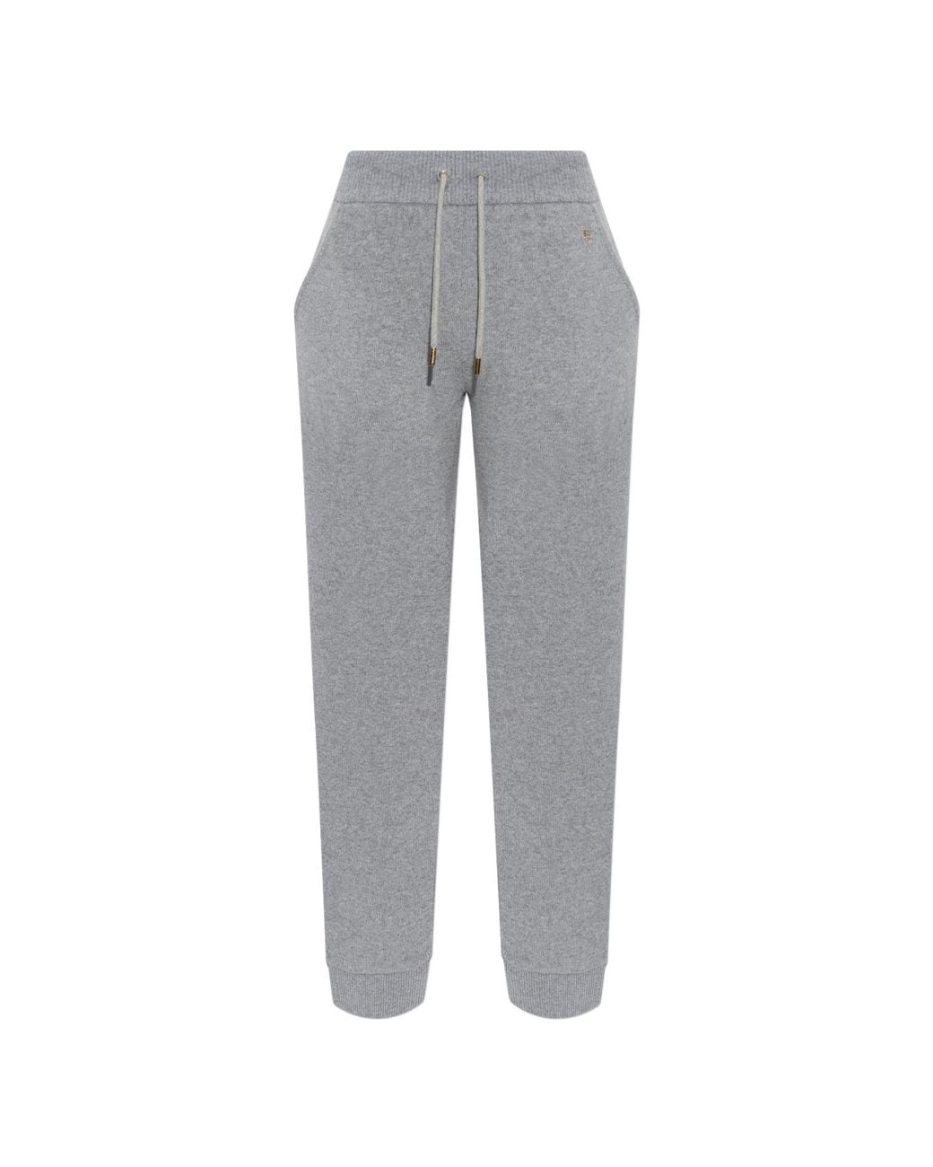 Balmain Gray Wool Trousers With Logo