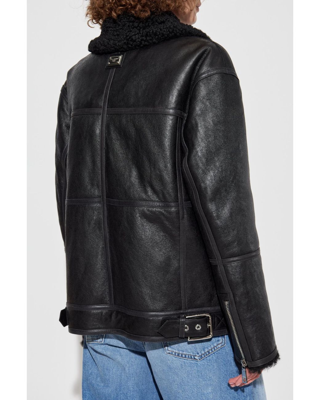 Dolce & Gabbana Black Leather Jacket