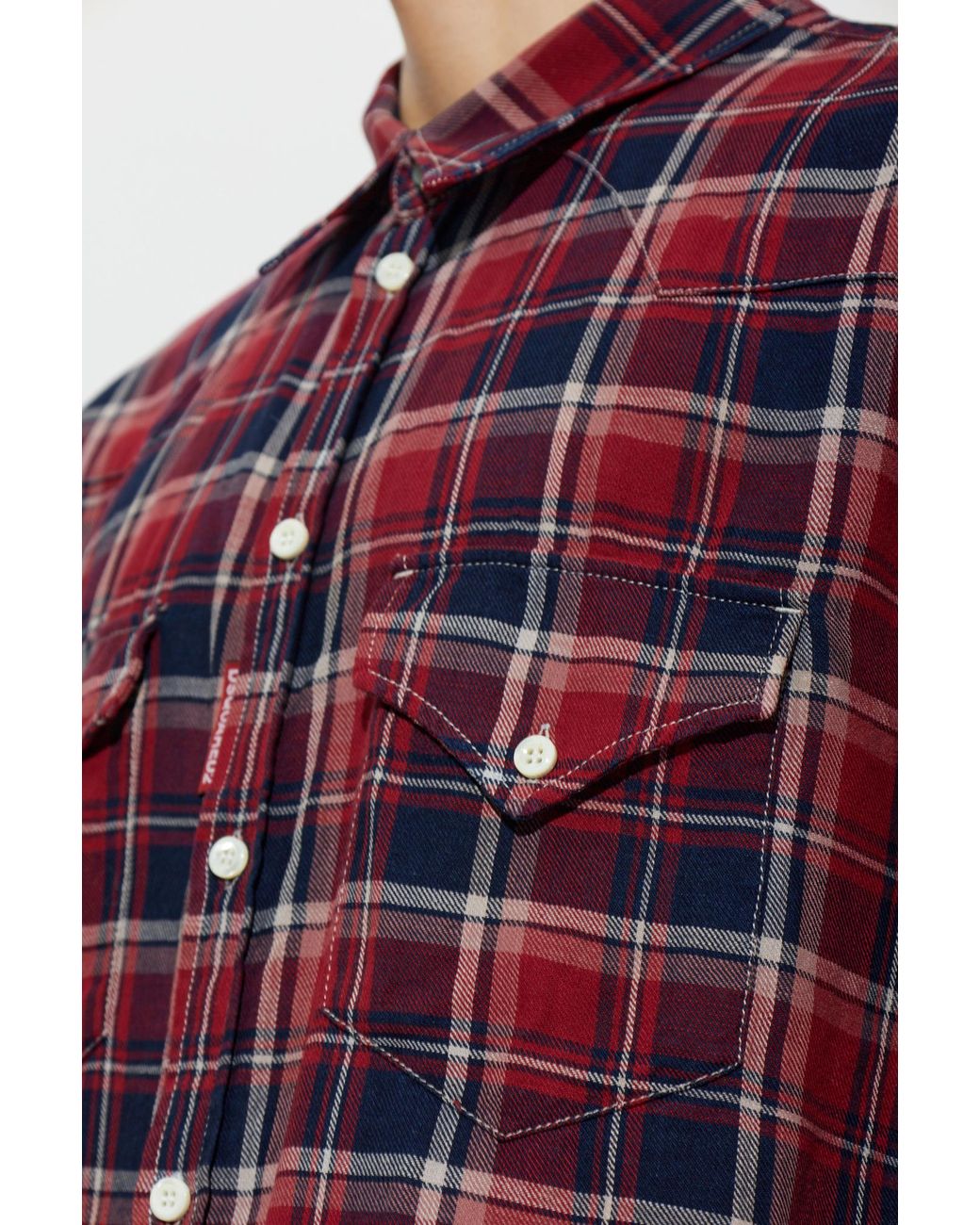 DSquared² Blue Checked Shirt for men