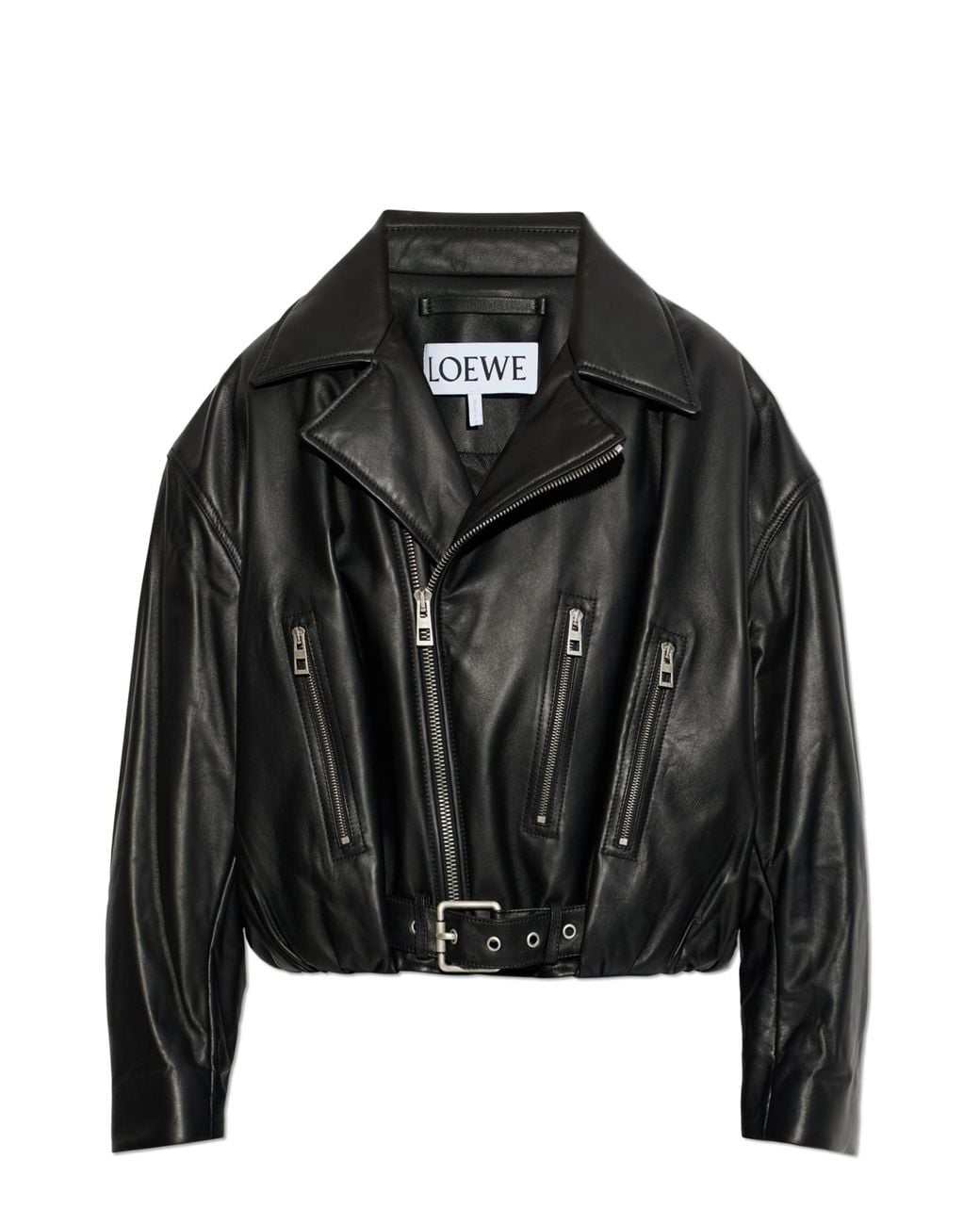 Loewe Black Leather Insulated Jacket