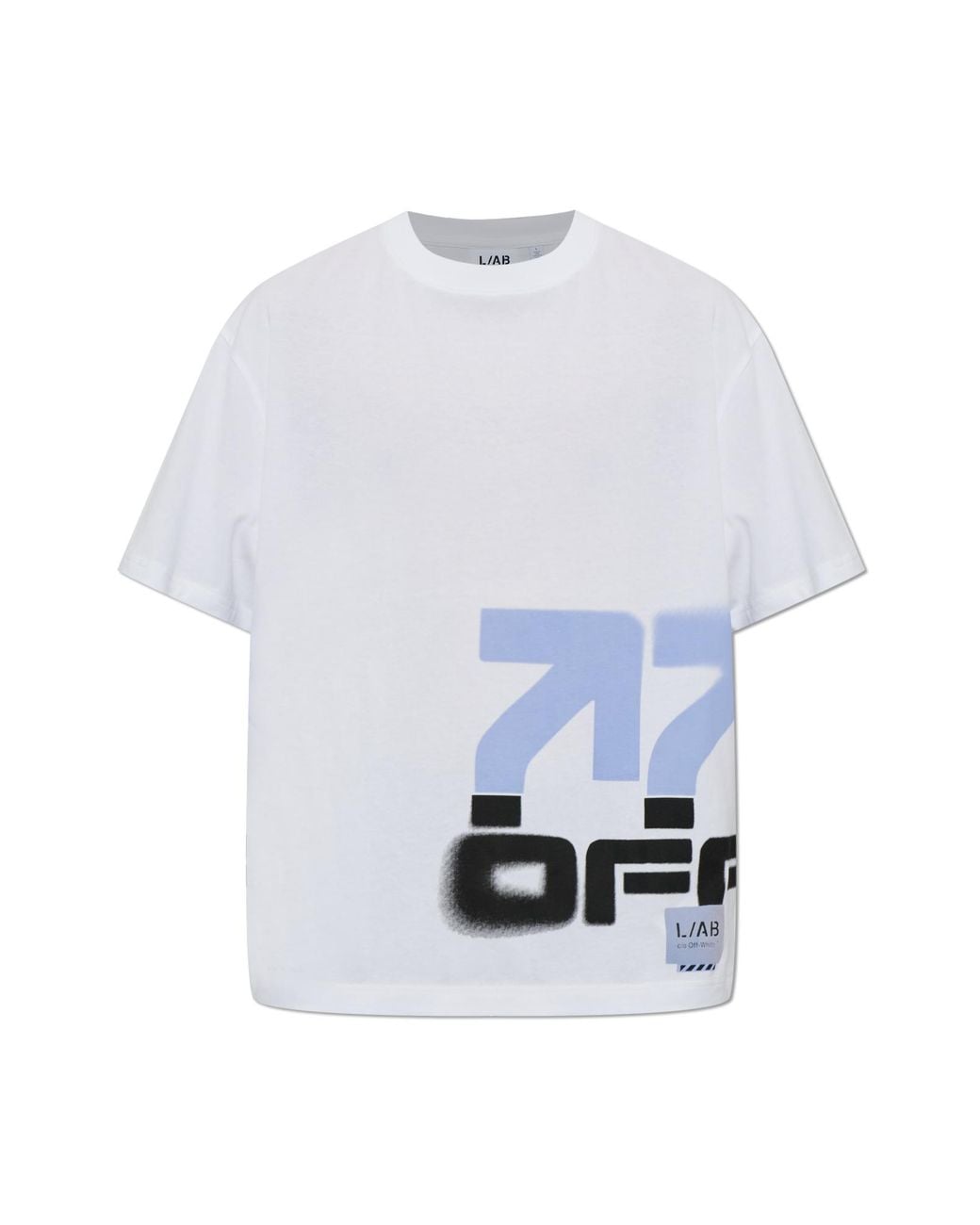 LAB C.O. OFF WHITE White Printed T-Shirt for men