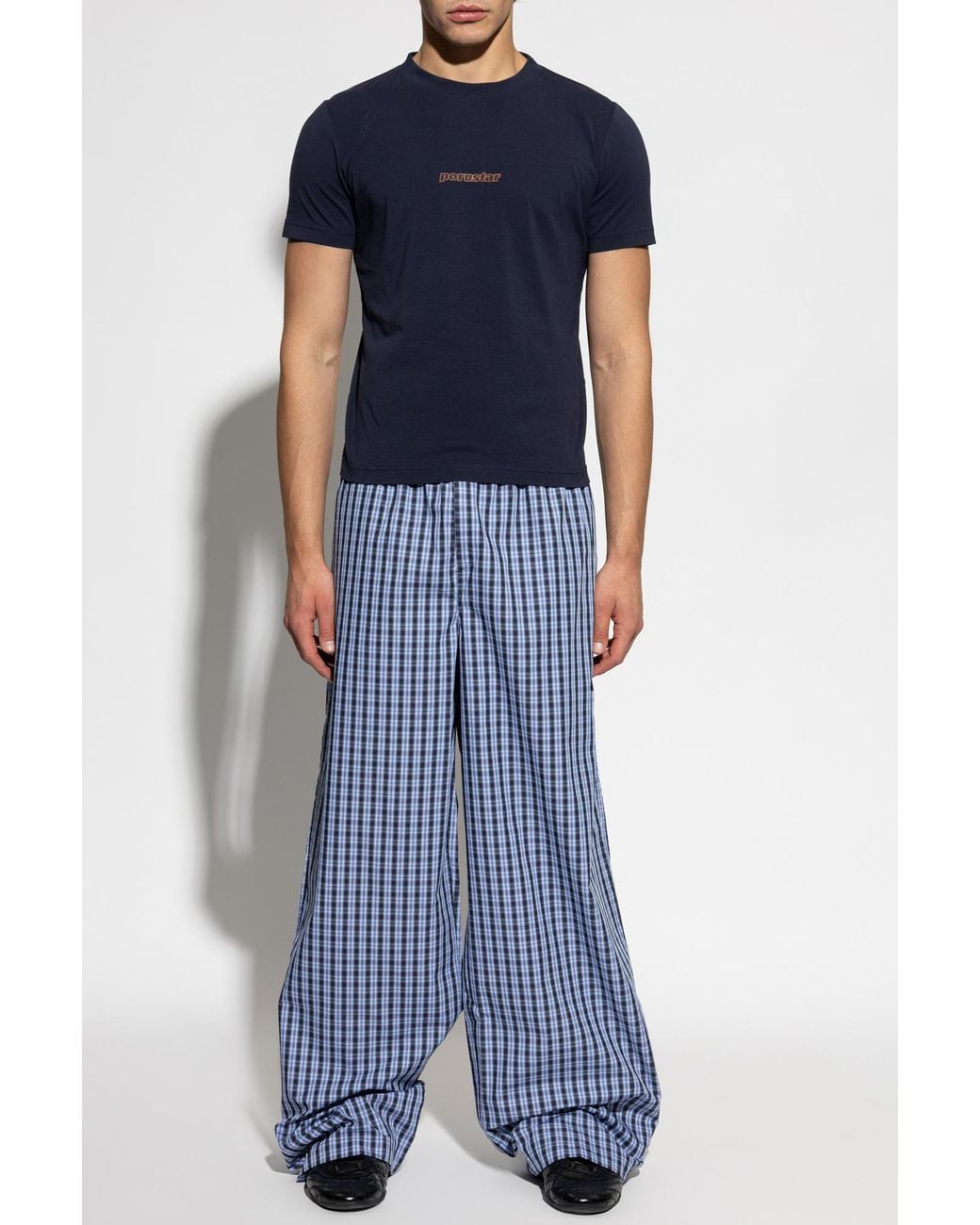 Vetements Blue T-Shirt With Print for men