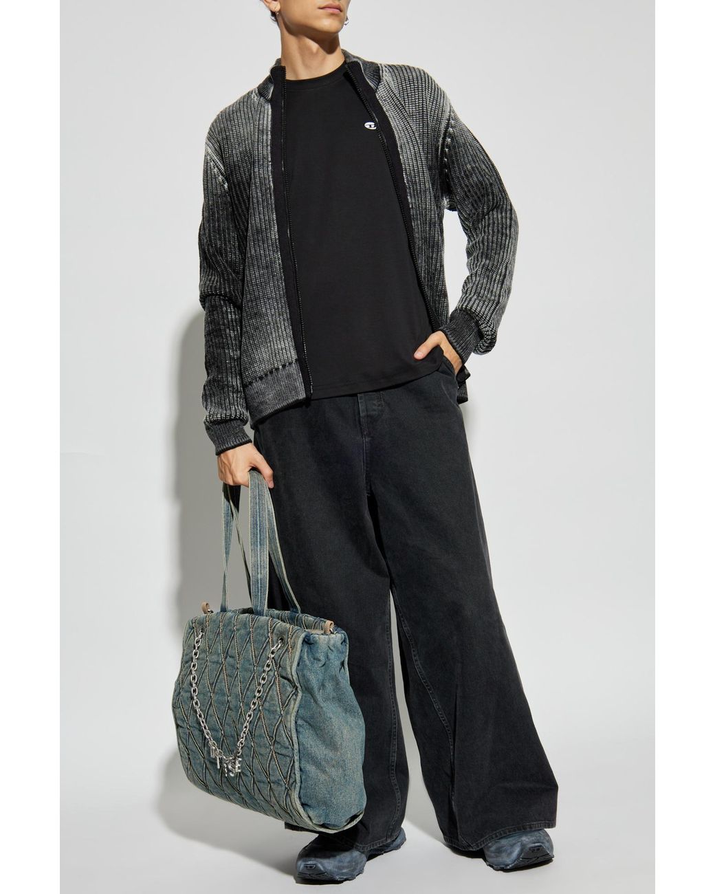 DIESEL Cardigan K-Arini in Black for Men | Lyst