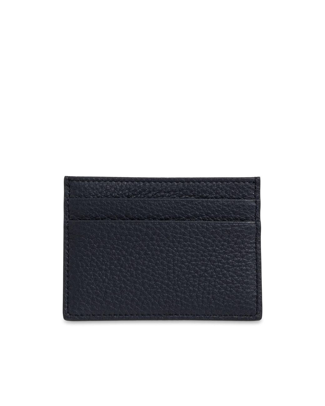 Dolce & Gabbana Blue Leather Card Holder With Logo for men