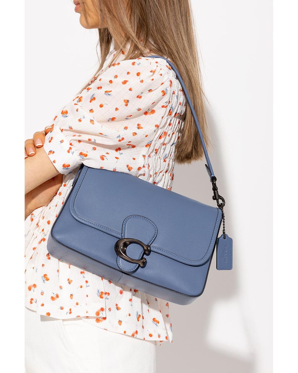 Coach blue messenger bag cheap