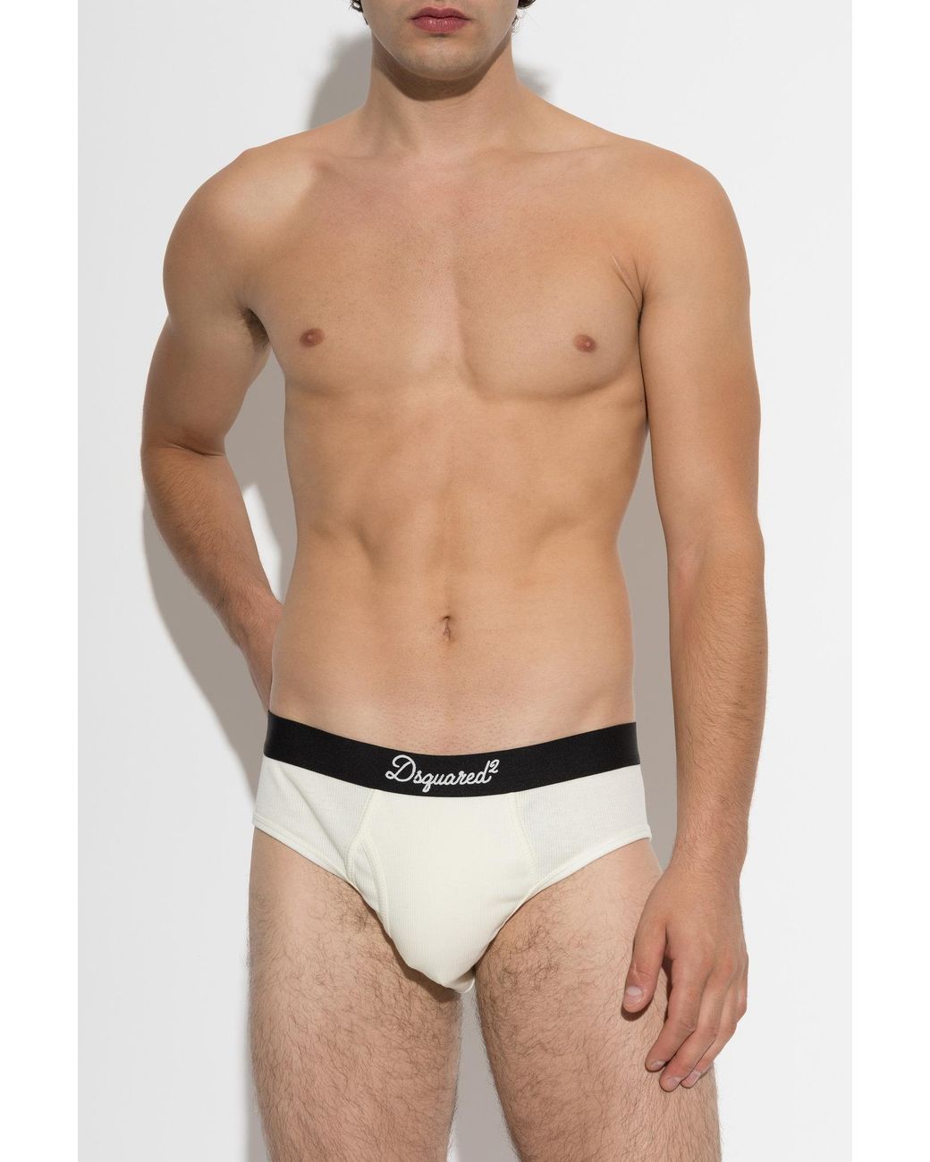 DSquared² Black Briefs With Logo for men