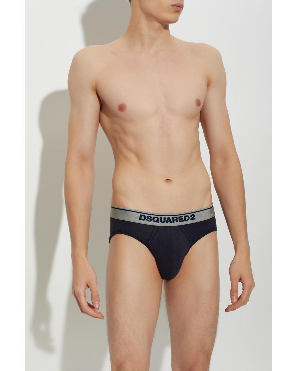 DSquared² Black Logo Briefs for men