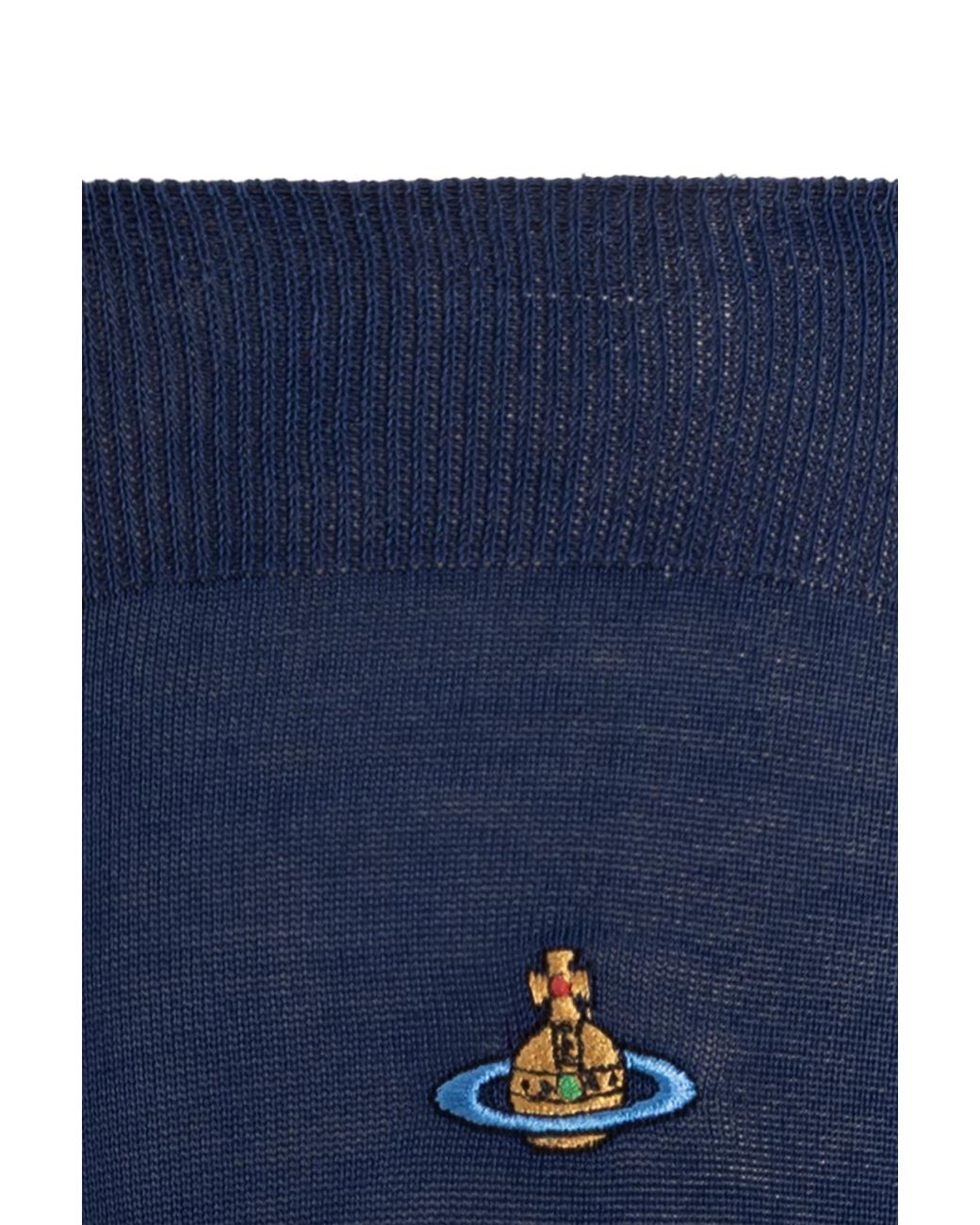 Vivienne Westwood Blue Cotton Socks With Logo