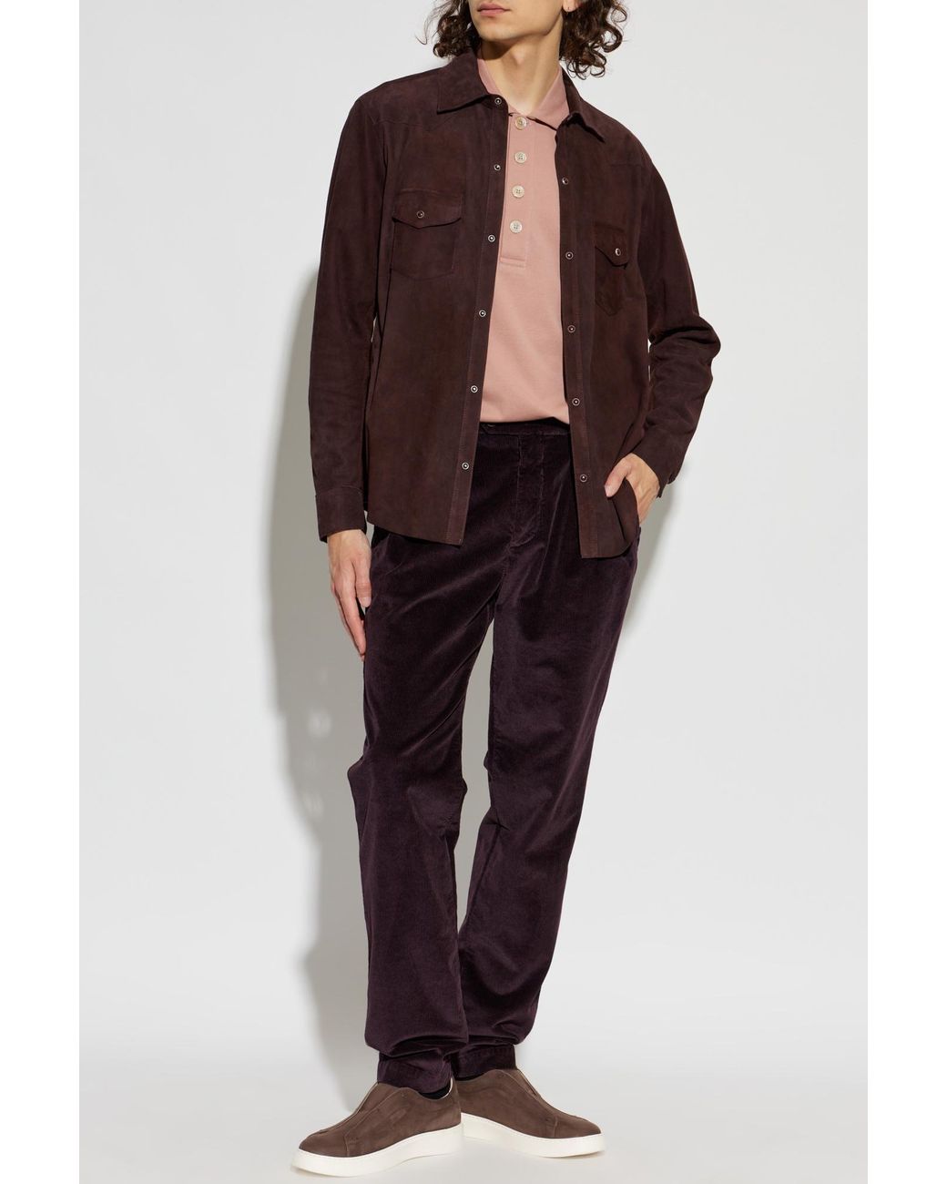 Eleventy Blue Corduroy Trousers for men