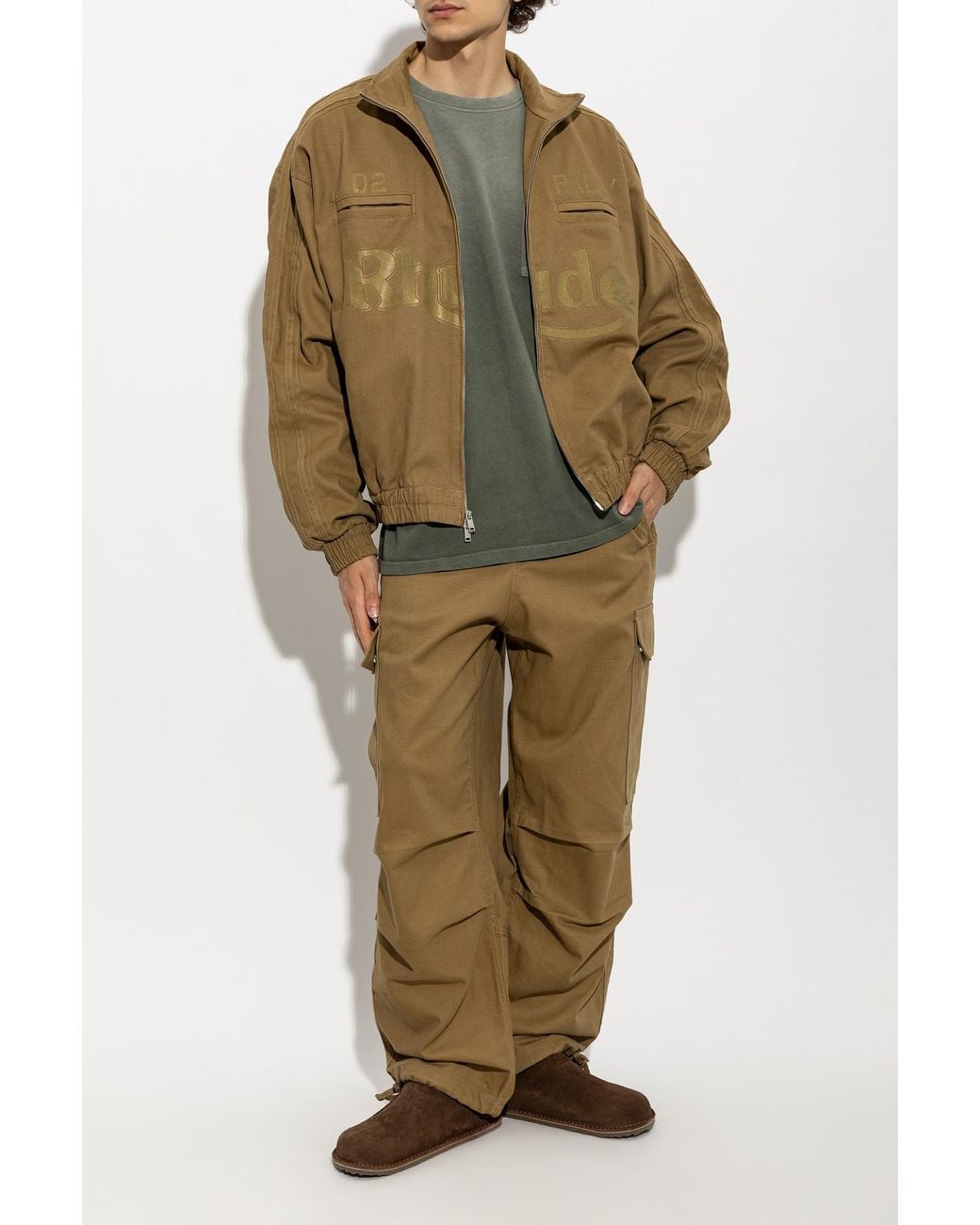 Rhude Natural Jacket With Logo for men